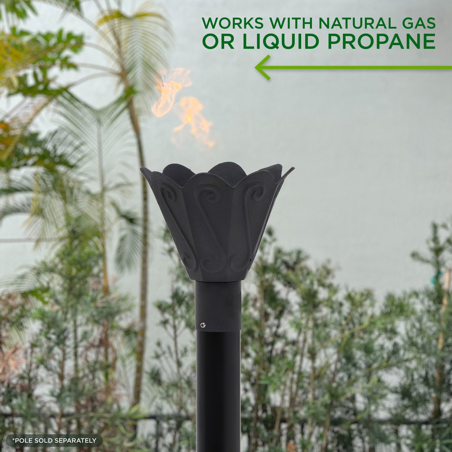 Bali Tulip Automated Gas Tiki Torch Head